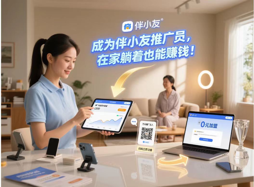 伴小友邀你赚暖心钱！每单最高抽成15%，随时提现！